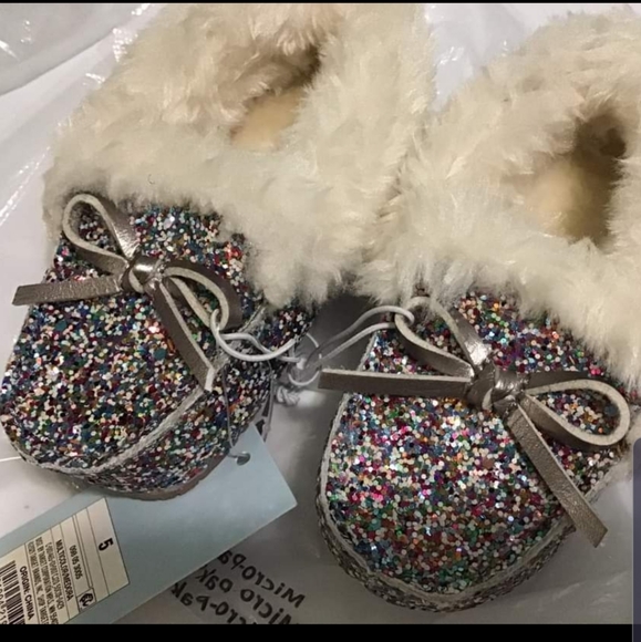 Nwt Cat & Jack sparkle moccasins - Picture 3 of 5